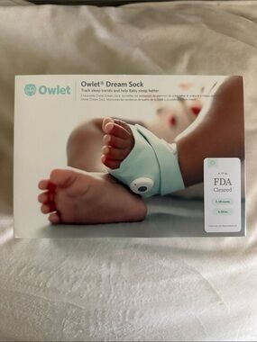 Brand New Owlet Dream Sock Smart Baby Monitor - Mint Green (Complete Set)
